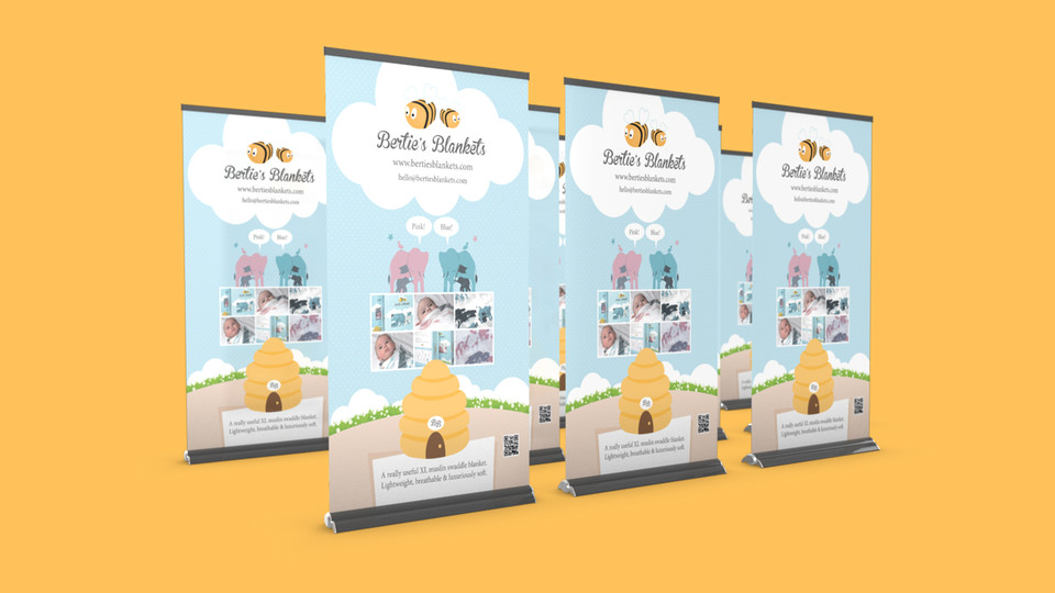 Bertie's Blankets Banner Design