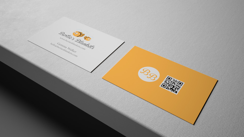 Bertie's Blankets Branding and Business Card Design