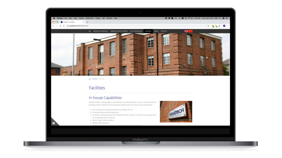 Peratech Website